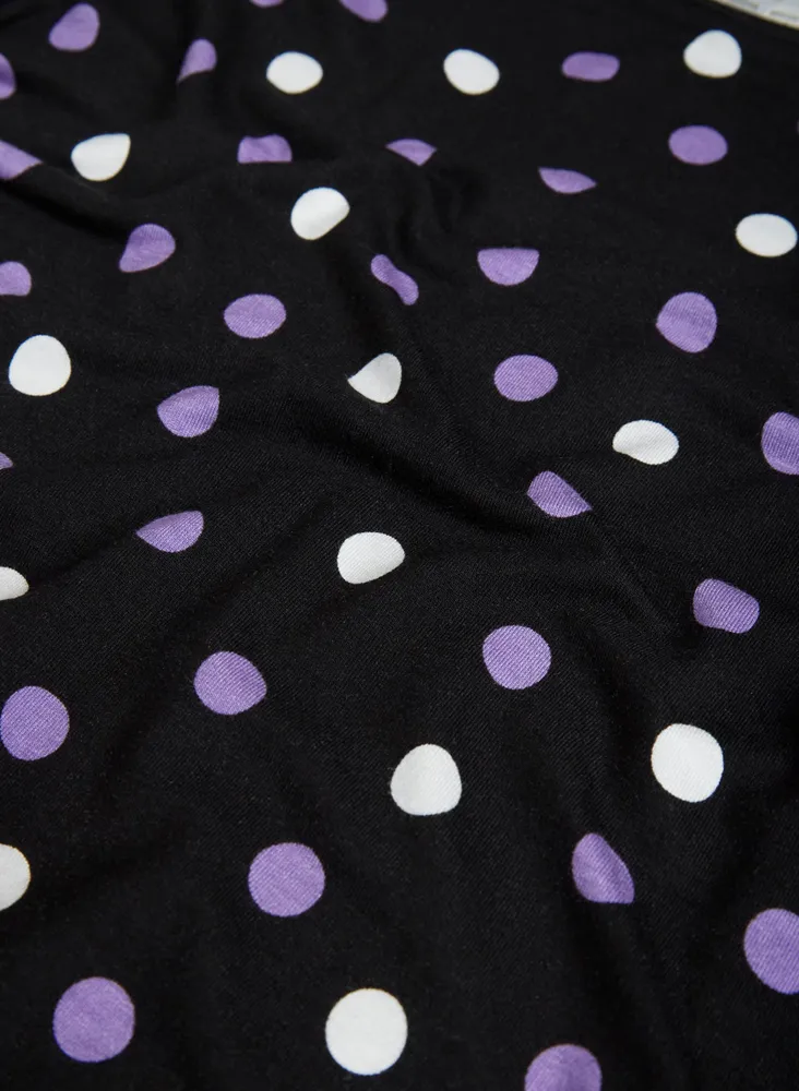 Polka Dot Print Pyjama Top