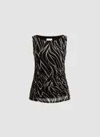 Zebra Print Sleeveless Top