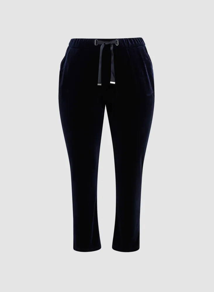 Velour Straight Leg Pull-On Pants