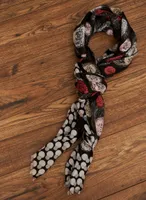 Abstract Circle Print Lightweight Scarf