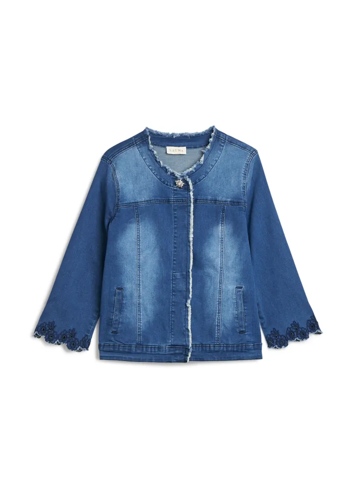 Frayed Detail Denim Jacket