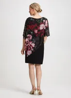 Floral Print Poncho Dress