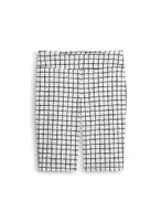 Grid Print Pull On Shorts