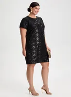 Diamond Motif Sequin Dress