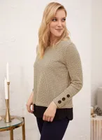 Polka Dot Motif Fooler Sweater