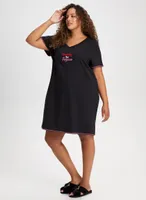 Embroidered Text Nightshirt