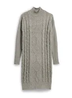 Pearl & Rhinestone Detail Sweater Dress