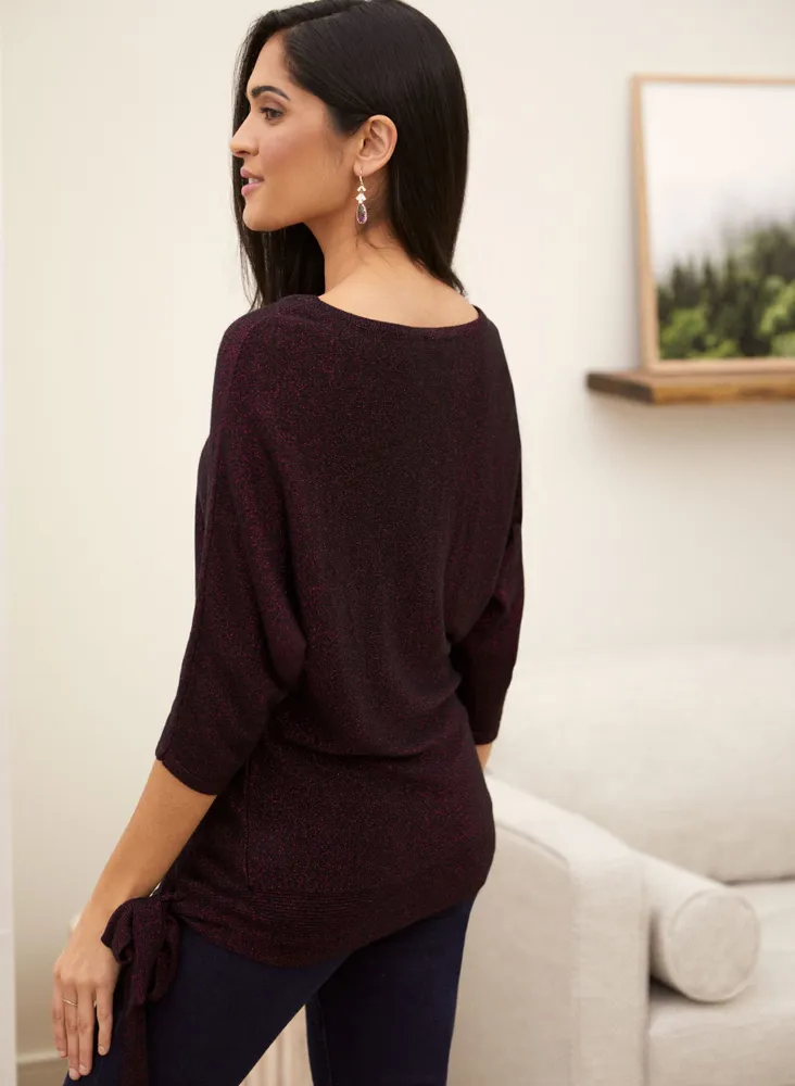 Tie Detail Dolman Sleeve Sweater