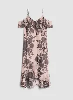 Floral Motif V-Neck Dress