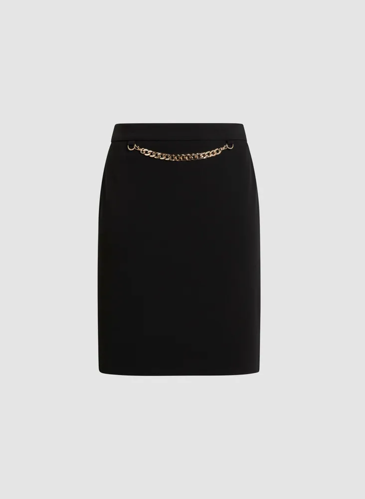 Chain Detail Pencil Skirt