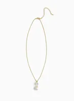 Crystal & Pearl Pendant Necklace