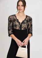 Scallop Neckline Lace Dress