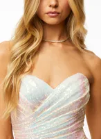 Sweetheart Neck Sequin Dress