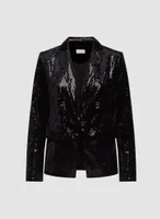 Button Front Sequin Jacket