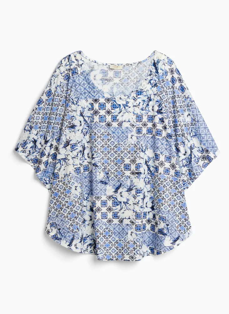 Floral Geometric Print Top