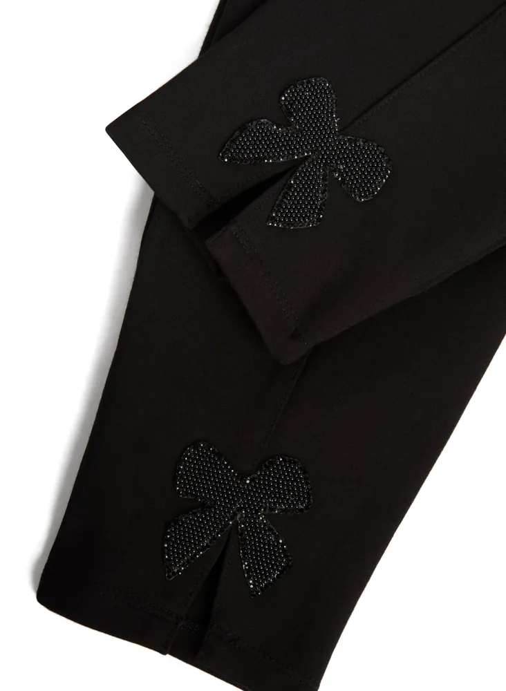 Bow Detail Pull-On Pants