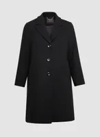 Mid-Length Wool Blend Coat