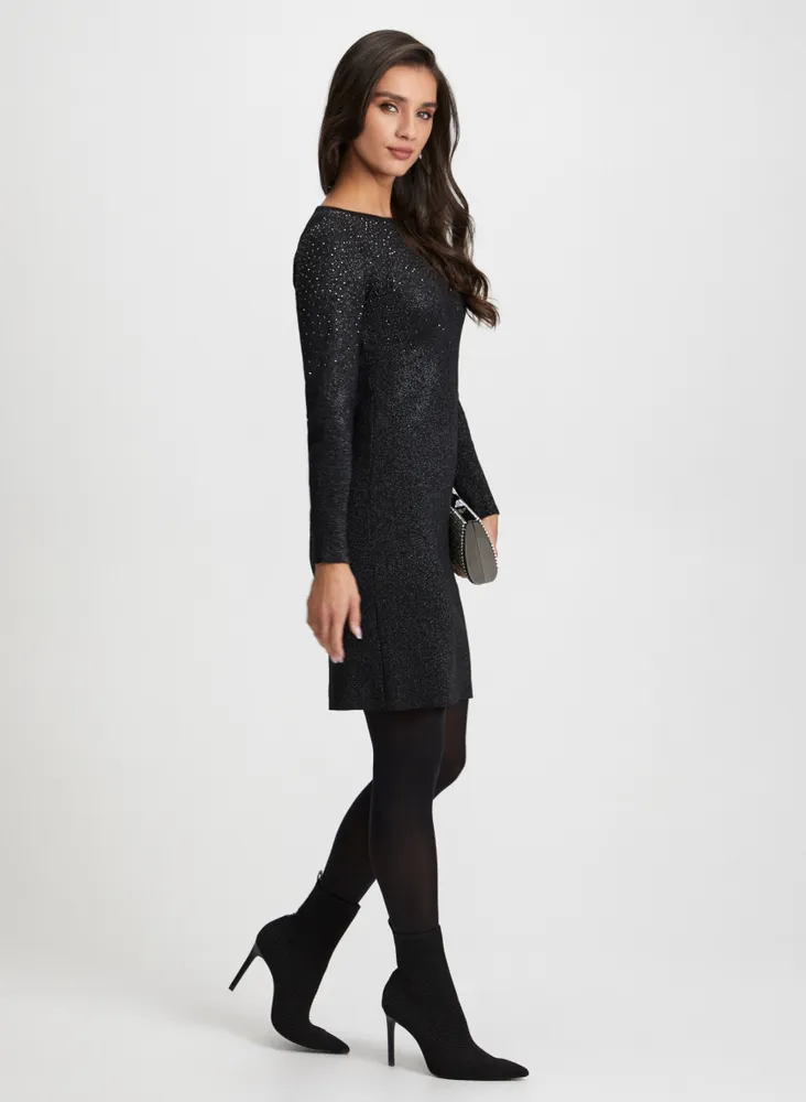 Stud Detail Sweater Dress