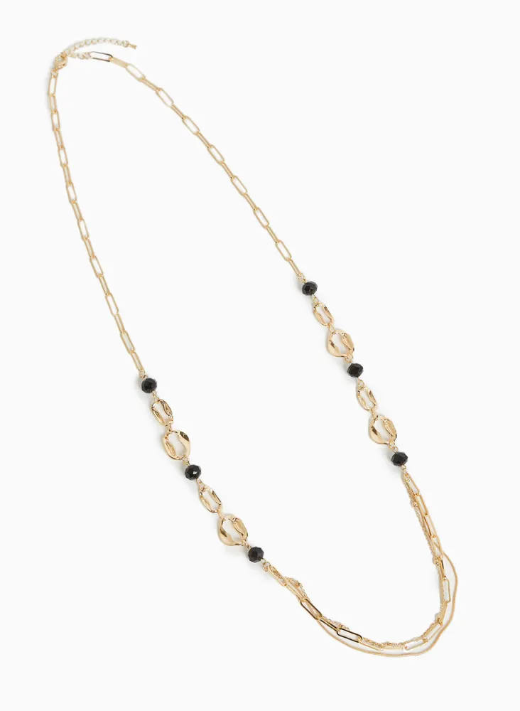 Precious Metal-Plated Brass Chain Link Necklace