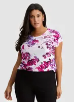 Floral Print Short Sleeve Top