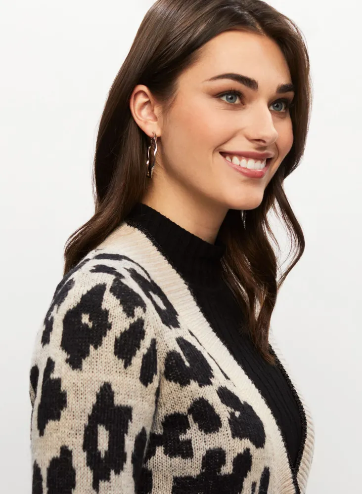 Animal Print Cardigan