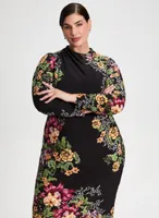 Floral Print Long Sleeve Dress