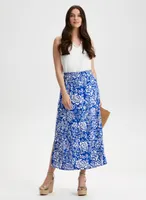 Floral Smocked Pull-On Skirt