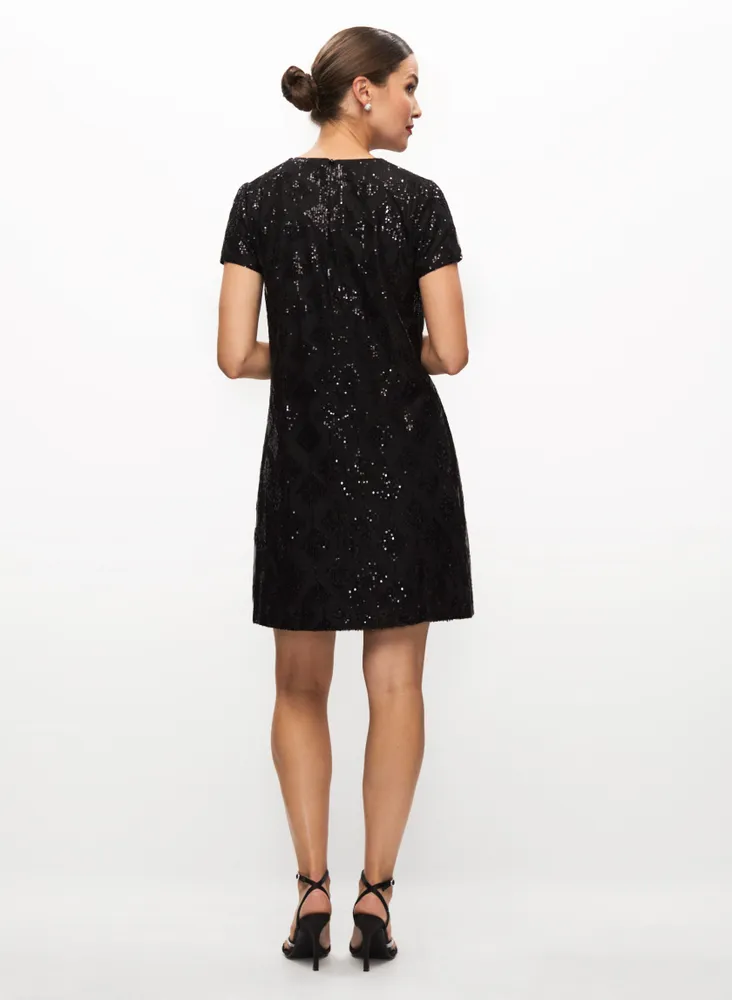 Diamond Motif Sequin Dress