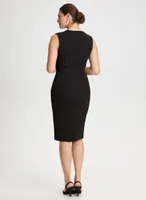 Belted Sleeveless Sheath Dress