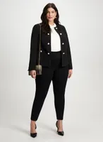 Pearl Detail Button Front Jacket