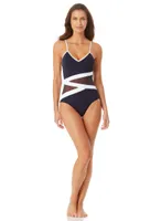Anne Cole - Two Tone Swimsuit