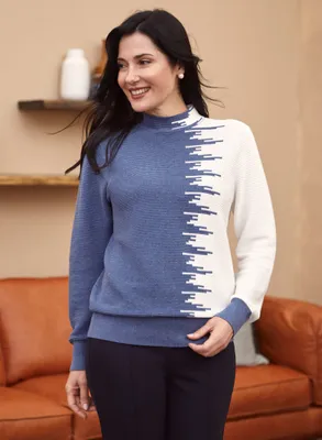 Two-Tone Ottoman Sweater