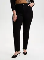 Pearl Detail Straight Leg Jeans