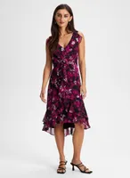 Floral Print Ruffle Dress