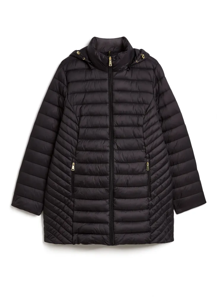 Packable Vegan Down Quilted Coat