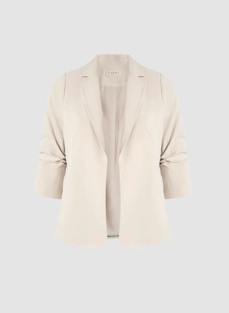 Boyfriend Style Button Cuff Blazer