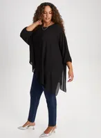 Asymmetric Overlay Tunic Top