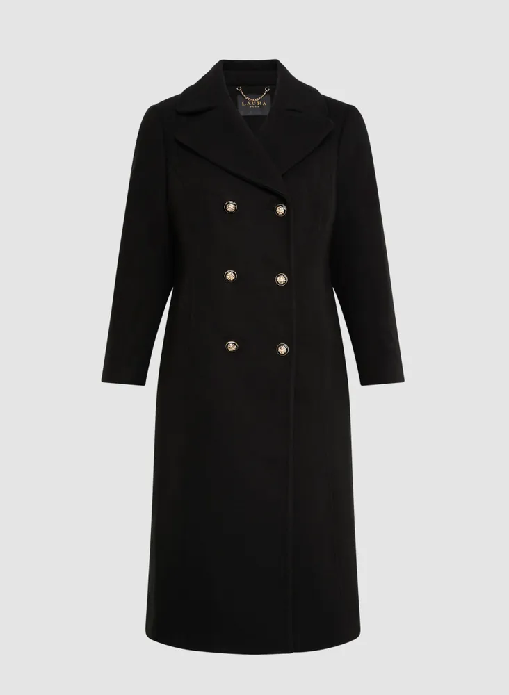 Wool-blend Notch Collar Topcoat