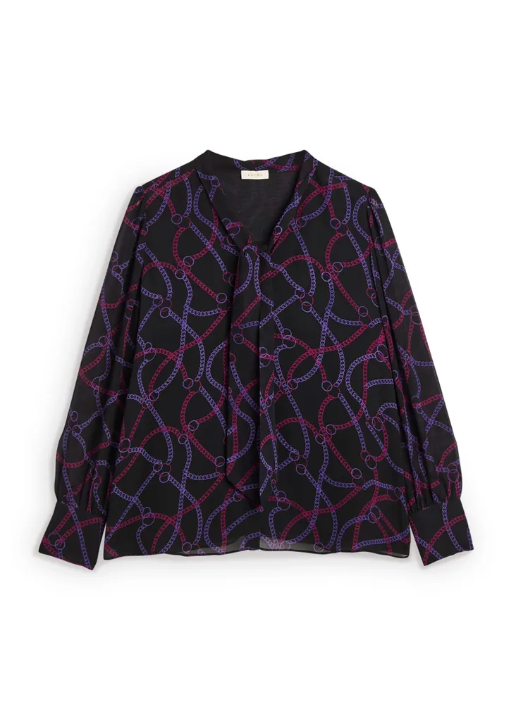 Chain Print Blouse