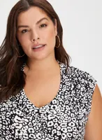 Sleeveless Animal Print Top