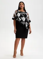 Floral Print Poncho Dress