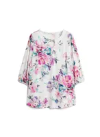 Floral Keyhole Detail Top