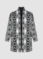 Geometric Print Cardigan