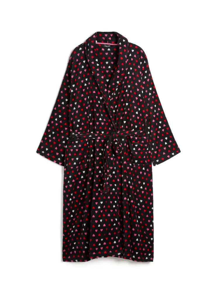 Heart Print Robe