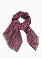 Bouclé Plaid Scarf