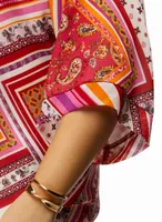 Patchwork Print Blouse