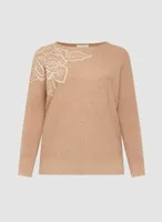 Floral Motif Sweater