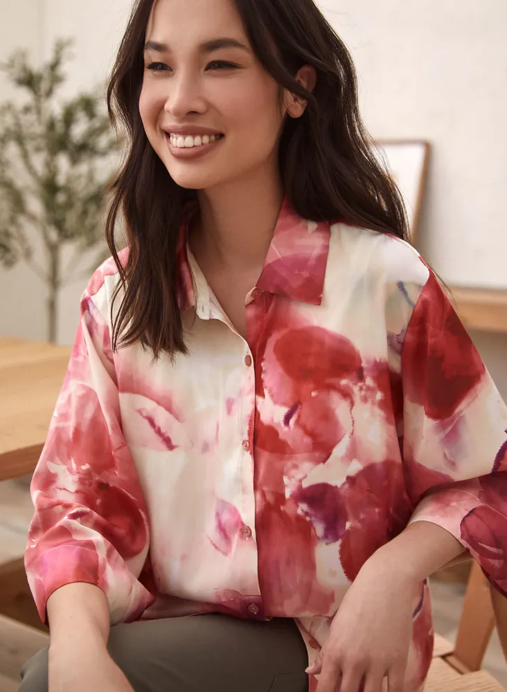 Watercolour Print Blouse