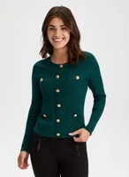 Button Detail Pullover Sweater