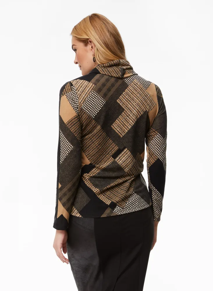 Patchwork Print Sweater